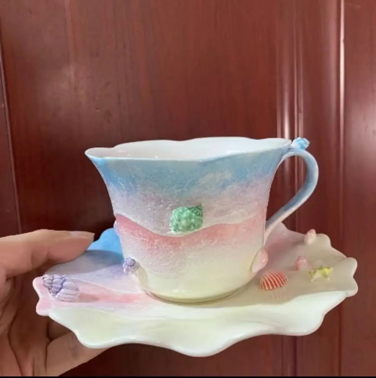 Jingdezhen Handcrafted Creative Coffee Cup - Eco-Friendly Ceramic Art Tumbler” Jc